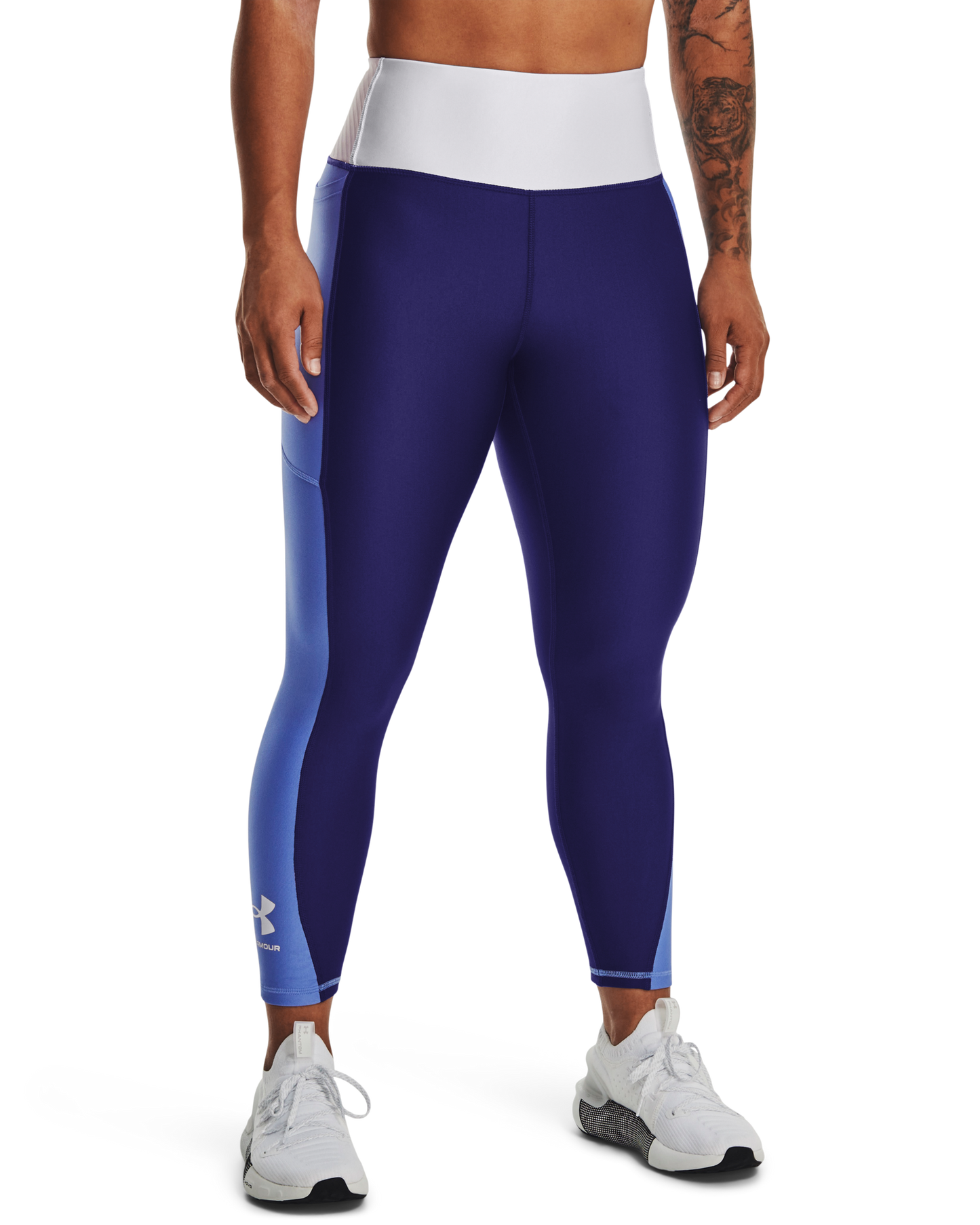 Women's HeatGear® No-Slip Waistband Blocked Ankle Leggings