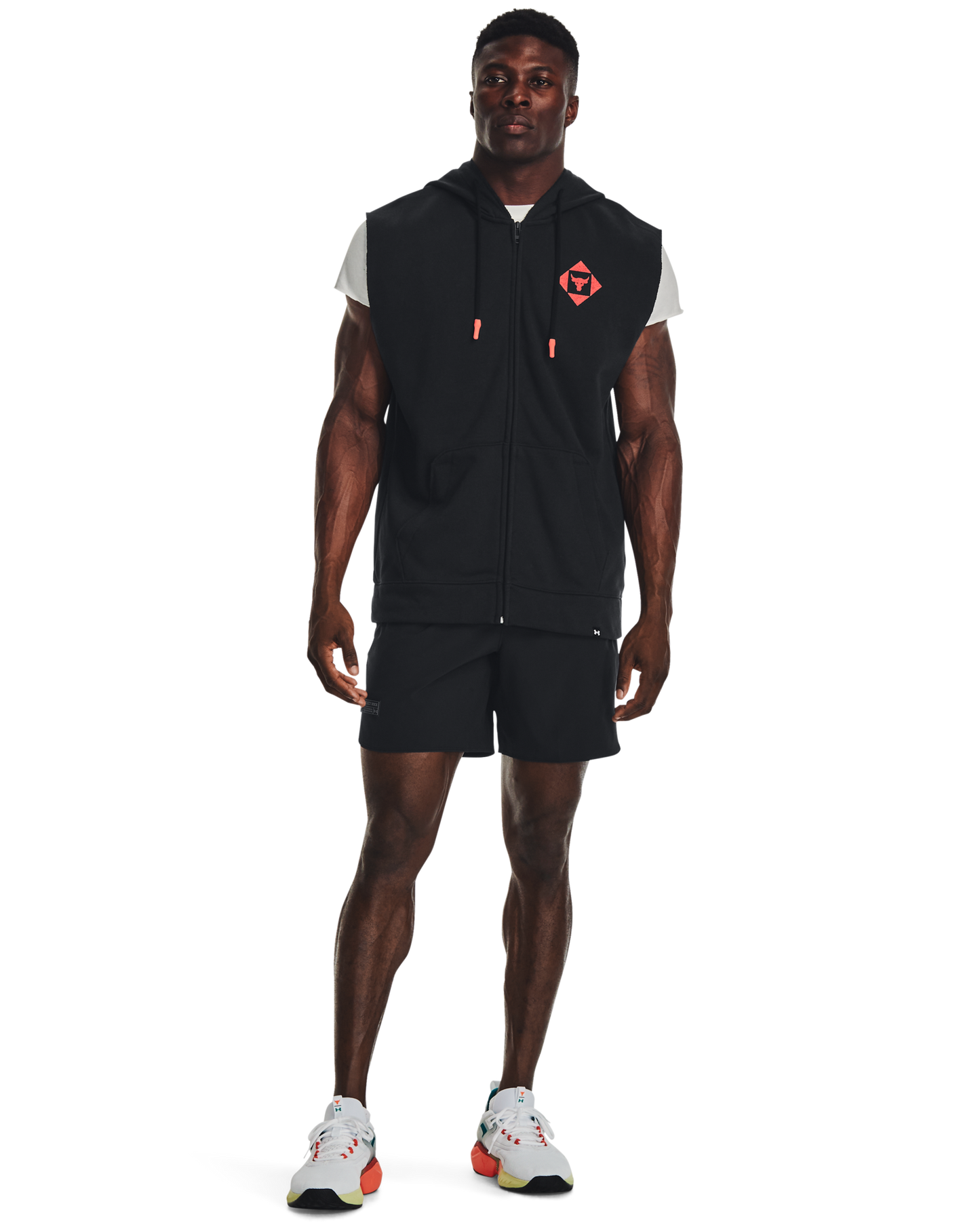 Men's Project Rock Heavyweight Terry Sleeveless Full-Zip Hoodie